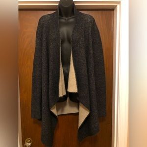 Forever 21 Jacket sweater - black with tan on the inside - size L